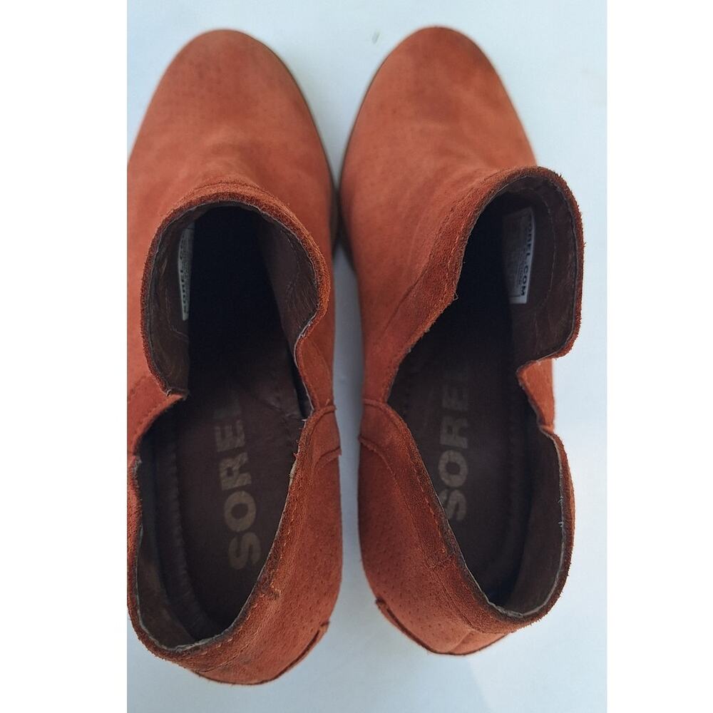 Sorel Women's Lolla Cutout Suede Bootie Burnt Orange Rust Waterproof Size 6.5 - Picture 11 of 11